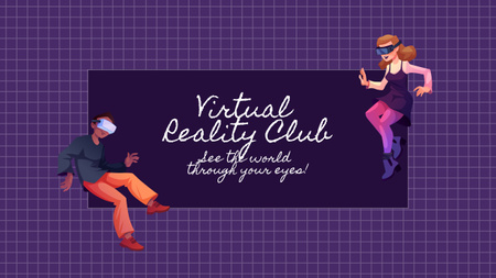 Virtual World Club Ad Youtube Design Template