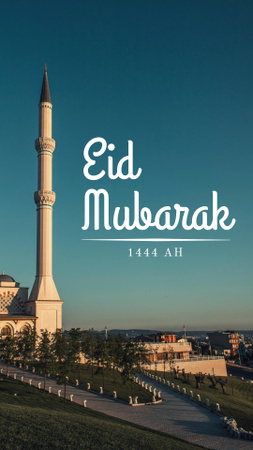 Template di design Beautiful Ramadan Greeting with Mosque Instagram Story