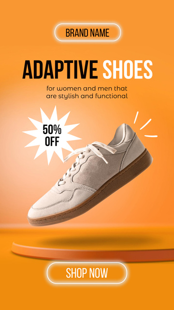 Stylish Adaptive Shoes Instagram Story – шаблон для дизайну