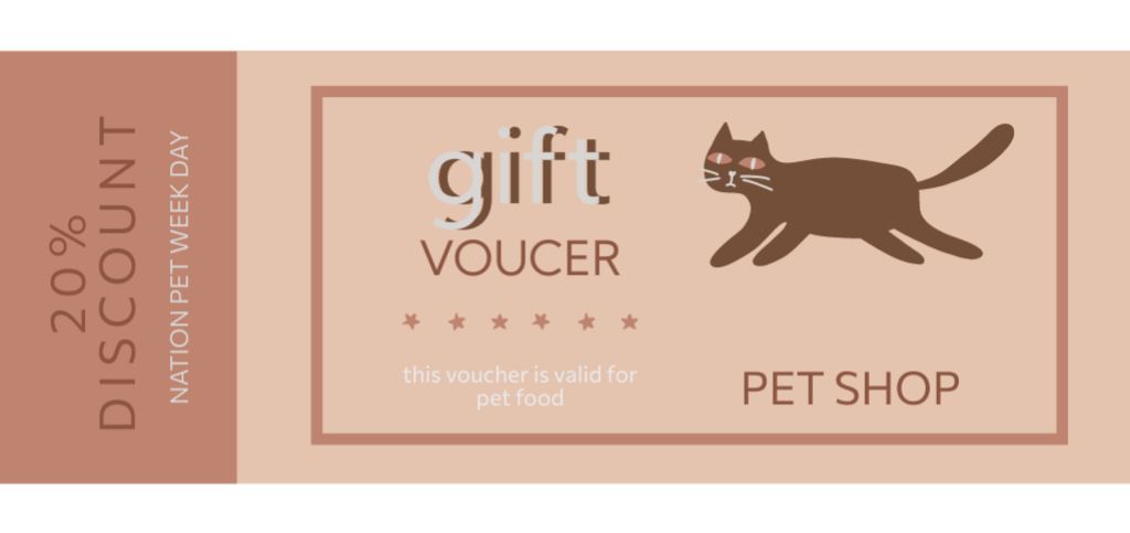 National Pet Week Promo Voucher Coupon Din Largeデザインテンプレート