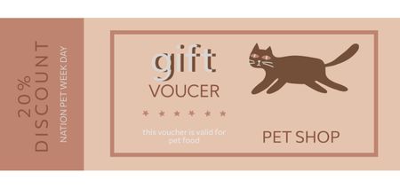 Platilla de diseño National Pet Week promo voucher Coupon Din Large