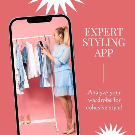 Modèle de visuel Outfits Styling Application For Mobile Phones With Friendly Interface - Animated Post
