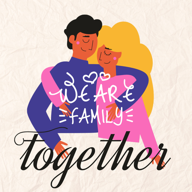Family Day Inspiration with Cute Couple Instagram Design Template