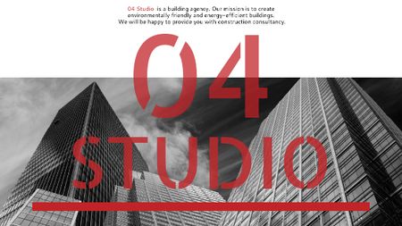 Building Agency Ad Modern Skyscrapers Title – шаблон для дизайна