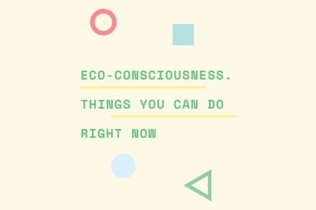Eco-consciousness concept Gift Certificate Design Template