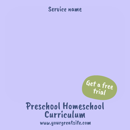 Home Education Ad with Illustration of Pupil Animated Post Design Template