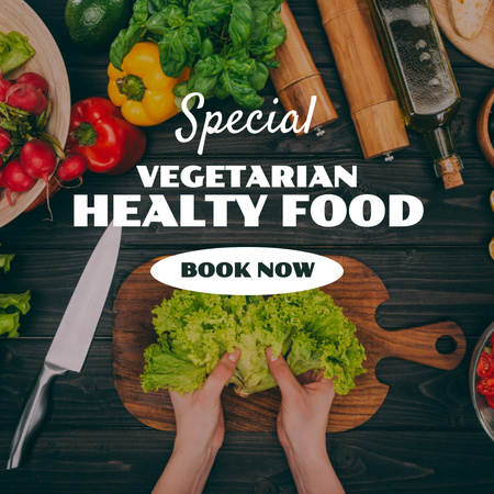 Healthy Vegetarian Food Instagram Design Template