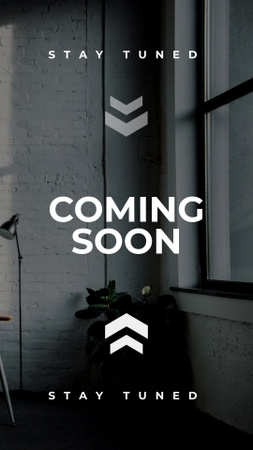 Store Opening Announcement with Stylish Interior Instagram Story Design Template
