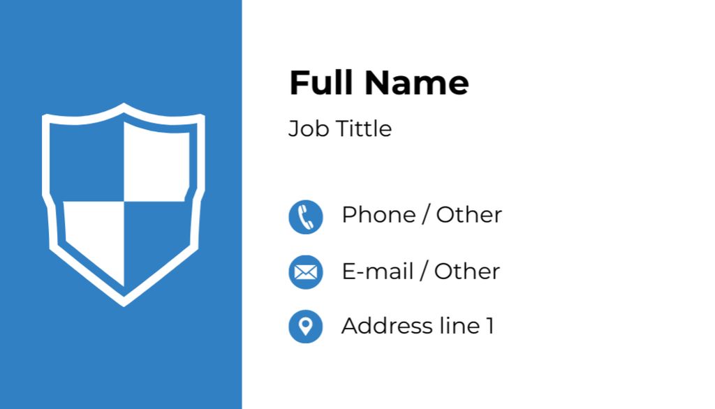 Personalized Corporate Employee Data Profile Business Card US Design Template