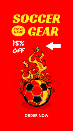 Soccer Gear Sale Offer Instagram Story Design Template
