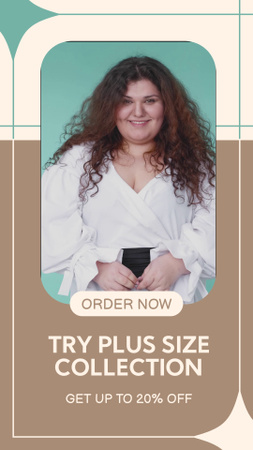 Plus-Size Clothes Collection Sale Offer Instagram Video Story Design Template