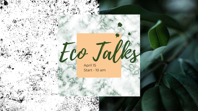 Szablon projektu Eco Event Announcement with Green Plant FB event cover