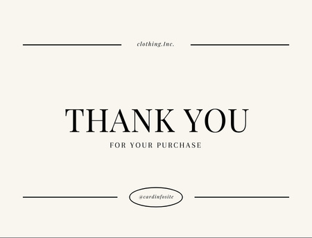 Appreciative Expression of Gratitude for Purchase Postcard 4.2x5.5inデザインテンプレート