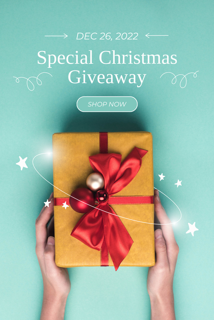 Platilla de diseño Special Christmas Giveaway Pinterest