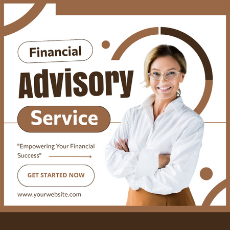 Ad of Financial Advisory Services LinkedIn post tervezősablon