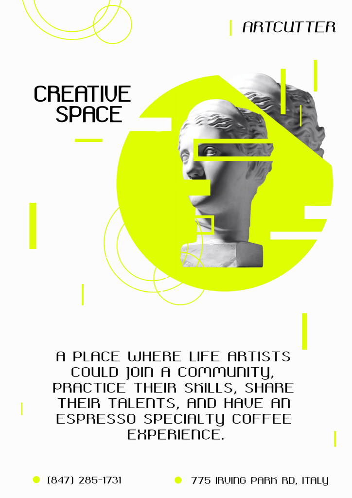 Art Community Invitation Poster Modelo de Design