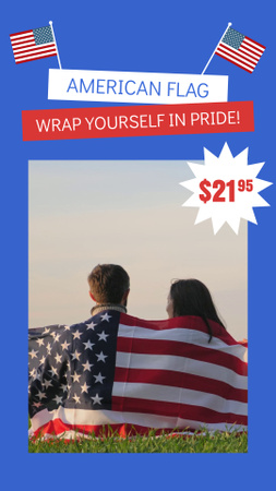 Ontwerpsjabloon van TikTok Video van Flag Price Offer for American Flag Day