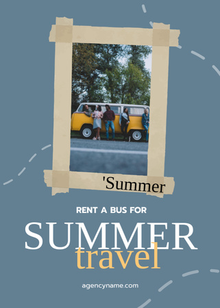 Designvorlage Bus Tour Ad für Flayer