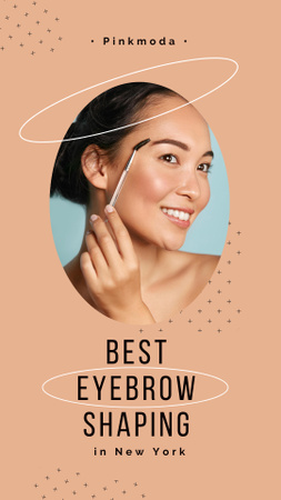 Plantilla de diseño de Eyebrow Shaping Ad Instagram Story 