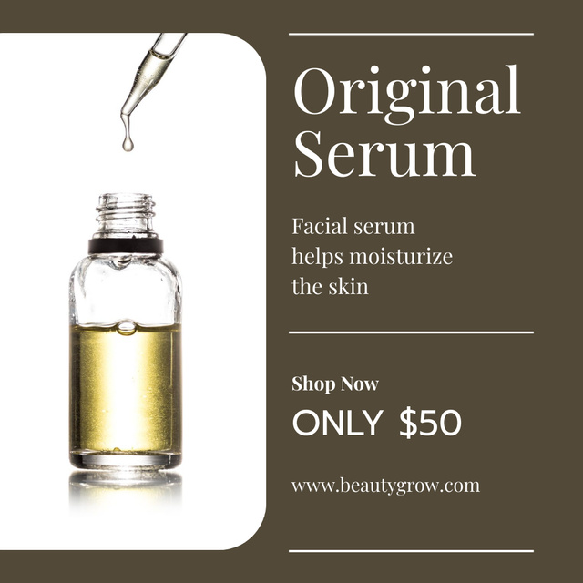 Price Offer for Original Skin Care Serum Instagram tervezősablon