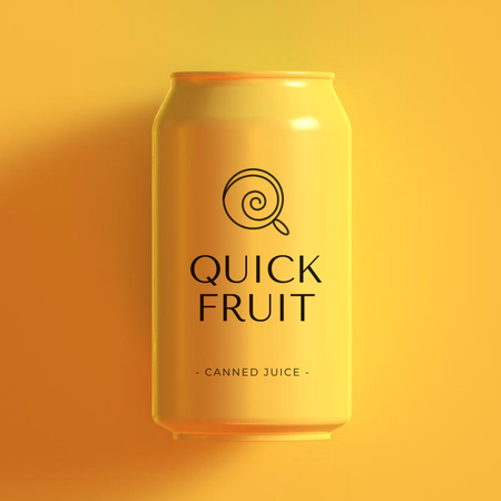 Designvorlage Fruit Soda in Can für Animated Post