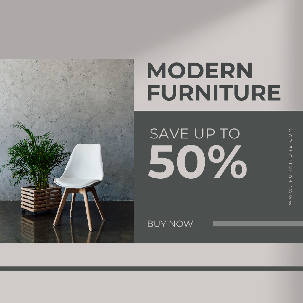 Designvorlage Minimalist Furniture Offer für Instagram