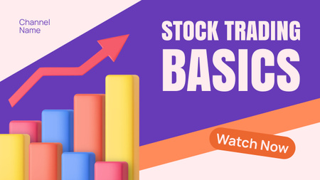 Modèle de visuel Connaissance de base du trading d'actions - Youtube Thumbnail
