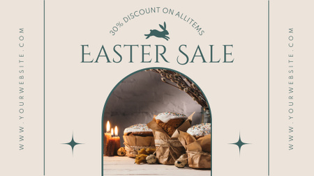 Easter Bake DIscount Offer FB event cover Design Template