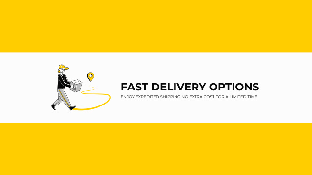 Designvorlage Fast Delivery by Couriers für Youtube