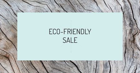 Eco Sale Announcement with Wood Facebook AD Design Template