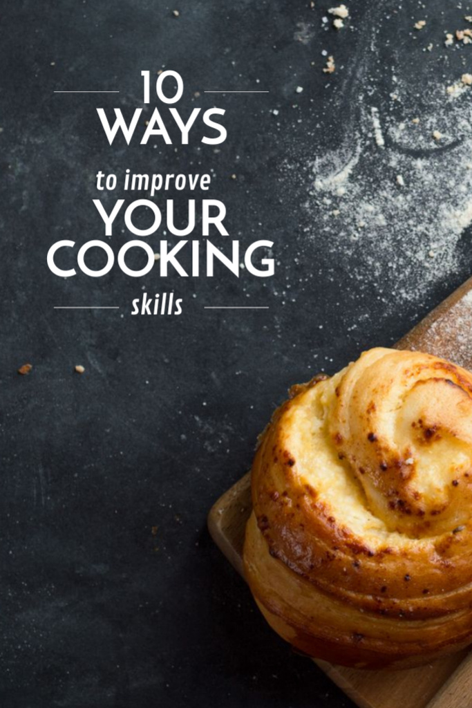 Tips on Improving Cooking Skills Postcard 4x6in Vertical Design Template