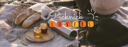 Platilla de diseño Picnic at Sunset beach Facebook cover