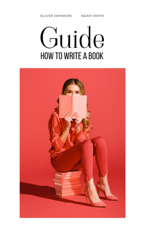 E-book on Writing Skills Book Coverデザインテンプレート