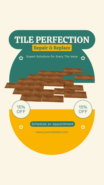 Szablon projektu Tile Repair Service With Discount And Booking Instagram Video Story