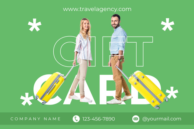 People Travel Together Gift Certificate Design Template