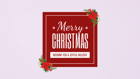 Plantilla de diseño de Deseos alegres de Navidad con regalos y decoraciones. Full HD video 