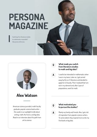 Template di design Magazine Article about Science Journalist Newsletter