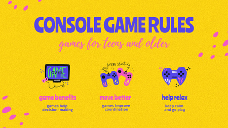 Console Game Rules Mind Map tervezősablon