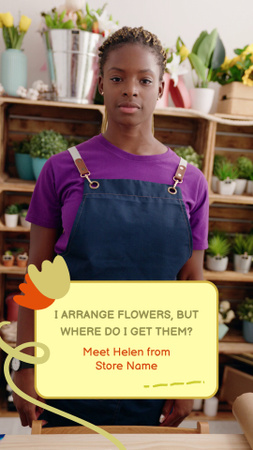 Florist And Gardener Small Businesses Supporting Each Other TikTok Video Modelo de Design