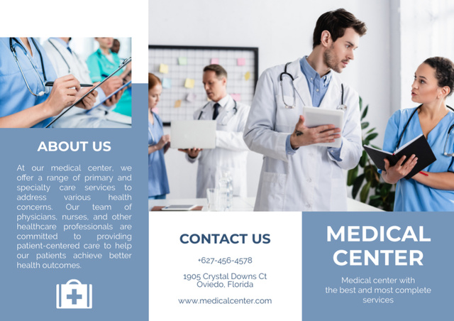 Designvorlage Best Medical Center Service Offer für Brochure