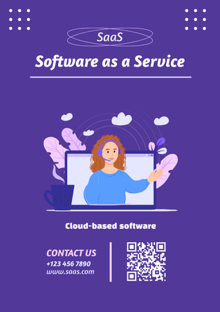 Oferta de Serviços de Software Poster Modelo de Design