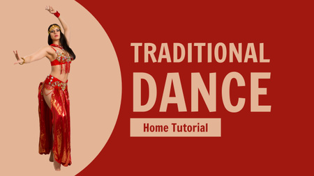 Домашнее обучение традиционному танцу Youtube Thumbnail – шаблон для дизайна