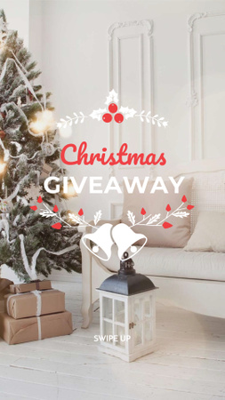Christmas Special Offer with Festive Decorations Instagram Story Modelo de Design