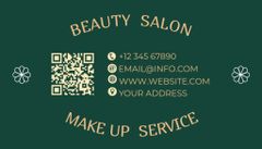 Makeup Services Ad on Green