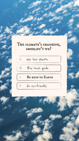 Climate Change Awareness Instagram Video Story Šablona návrhu