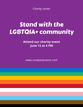 Designvorlage LGBT Education Announcement für Poster 8.5x11in