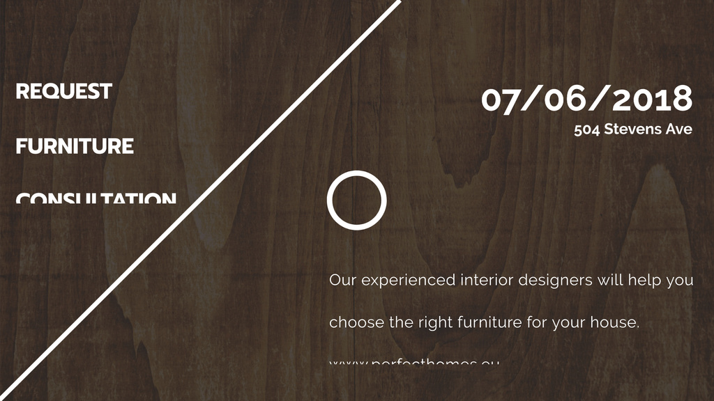 Designvorlage Furniture Company ad on Dark wooden surface für FB event cover