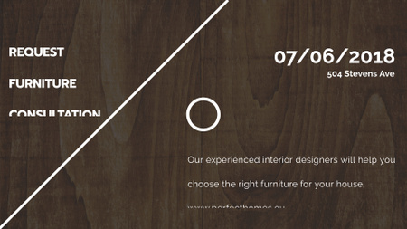Furniture Company ad on Dark wooden surface FB event cover Design Template