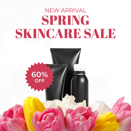 Women's Skin Care Collection Spring Sale Offer Instagram Design Template