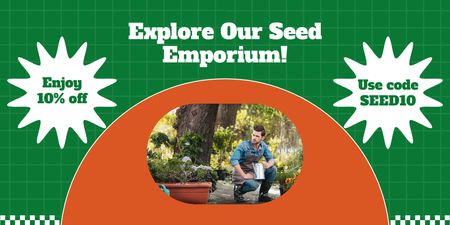 Offer Discounts on Seeds from Farmers Twitter Design Template